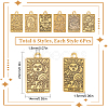 36Pcs 6 Style Rack Plating Alloy Pendants FIND-SC0005-74-2