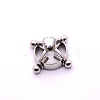 304 Stainless Steel Crystal Rhinestone Clip on Nipple Rings WGE16BD-01-1