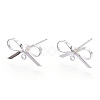 Brass Stud Earring Findings KK-S350-013S-4
