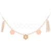 Wooden Banners with Flower Tassels Pendant Hanging Bunting FIND-WH20019-93A-1