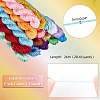 16 Bundles 16 Colors Braided Polyester Cords OCOR-PH0001-99-2