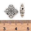 Cross Tibetan Style Alloy Beads TIBEB-ZN-3284-AS-RS-2