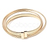 Alloy 3 Layer Snake Chain Choker Necklaces with Iron Clasps NJEW-P353-01G-2
