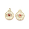 Brass Micro Pave Cubic Zirconia Pendants KK-N287-42G-01-1