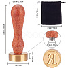 1Pc Golden Tone Brass Stamp Head DIY-CA0006-33R-2