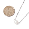 Round Natural Cultured Freshwater Pearl Pendant Necklaces NJEW-JN04965-3