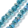Electroplate Transparent Glass Beads Strands EGLA-I018-AB07-1
