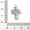 Rack Plating Alloy with Black Rhinestone Pendants FIND-Z051-04P-03-3