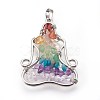 Natural & Synthetic Mixed Gemstone Chakra Pendants X-G-I212-01-2