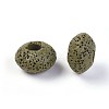 Natural Lava Rock European Beads G-I220-H12-2