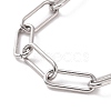 Tarnish Resistant 304 Stainless Steel Paperclip Chain Bracelet for Men Women BJEW-E031-03P-03-2