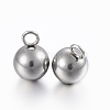 Tarnish Resistant 304 Stainless Steel Sphere Charms X-STAS-H394-11P-2
