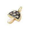 Rack Plating Brass Cubic Zirconia Pendants KK-Z056-31G-2