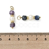 Natural Mixed Stone & Cultured Freshwater Pearl Pendants PALLOY-JF05304-4