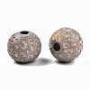Painted Natural Wood Beads WOOD-T021-53A-05-2