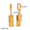 304 Stainless Steel Clear Cubic Zirconia Hoop Dangle Earrings WG245AC-03-1
