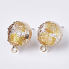 Druzy Resin Stud Earring Loops RESI-S383-028E-2