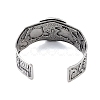 Constellation Alloy Open Cuff Bangles for Women Men BJEW-C064-01AS-03-3