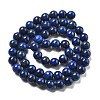 Natural Dyed Lapis Lazuli Bead Strands G-G953-04-6mm-5
