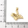 Brass Micro Pave Cubic Zirconia Pendants KK-D502-28D-G-3