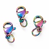 Ion Plating(IP) 304 Stainless Steel Lobster Claw Clasps STAS-G240-01B-C-1