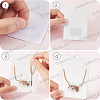 15Pcs Plastic Necklace Chain Adhesive Pouch for Necklace Display Cards AJEW-SC0003-43-3