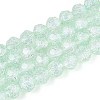 Transparent Crackle Glass Beads Strands GLAA-N053-8mm-06-1