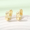 Brass Micro Pave Cubic Zirconia Hoop Earrings KK-CBA5585-09G-1