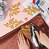 8 Pairs Ethnic Style Flower Pattern Computerized Embroidery Appliques PATC-GF0001-84B-3