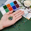 8000Pcs 10 Style 12/0 Frosted & Opaque Glass Seed Beads SEED-YW0001-46-9