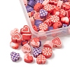 100Pcs 5 Style Handmade Polymer Clay Beads CLAY-FS0001-34-4