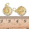 Holy Virgin Theme Brass Cubic Zirconia Pendants KK-L253-32G-04-3