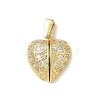 Brass Micro Pave Cubic Zirconia Pendants KK-F905-01G-01-1