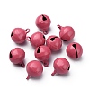 Baking Paint Brass Bell Pendants KK-WH0044-35D-1