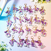 Alloy Resin Heart Keychains KEYC-TADJ0002-01G-L-6