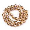 Electroplate Glass Beads Strands EGLA-Q118-6mm-B-2