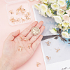 24Pcs Brass Stud Earring Findings KK-FH0002-35-3