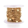 PVD Vacuum Plating 304 Stainless Steel Star Link Cable Chains CHS-E006-08G-3