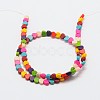 Dyed Synthetical Turquoise Heart Bead Strand G-P083-88C-2