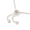 Natural Pearl Link Slider Bracelet BJEW-JB09449-01-4