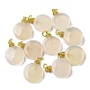 Natural White Agate Pendants G-R489-14MG-1