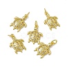 Rack Plating Brass Micro Pave Cubic Zirconia Pendants X-KK-C007-27G-2