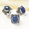 Natural Lapis Lazuli Adjustable Rings RJEW-I108-02AS-11-1