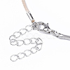 Waxed Cotton Cord Necklace Making MAK-S032-1.5mm-B15-4