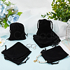 25Pcs Rectangle Velvet Drawstring Pouches TP-BBC0001-04A-03-4