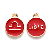 Alloy Enamel Pendants X-ENAM-S124-01A-07K-1