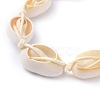 Adjustable Printed Cowrie Shell Braided Bead Bracelets BJEW-JB05154-01-4