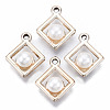 ABS Plastic Imitation Pearl Pendants OACR-R248-006LG-1