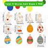 60Pcs 12 Style Alloy Enamel Pendants ENAM-SZ0003-14-7