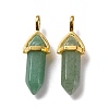 Natural Green Aventurine Pointed Pendants G-K329-37G-2